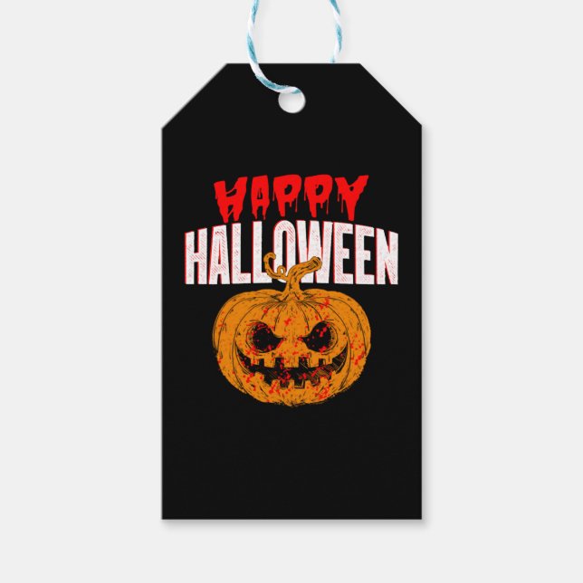 Etiqueta Para Presente Feliz Dia das Bruxas (Frente)