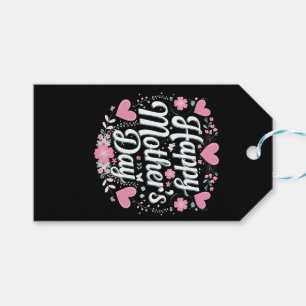 Etiqueta Para Presente Feliz Dia das Mães Floral Fofo Mamãe Vovó