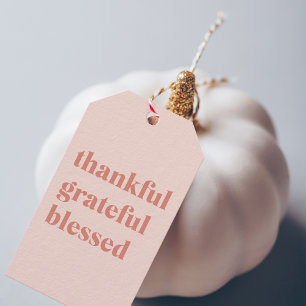 Etiqueta Para Presente Feliz Dia de Ação de Graças   Agradecido, Aben