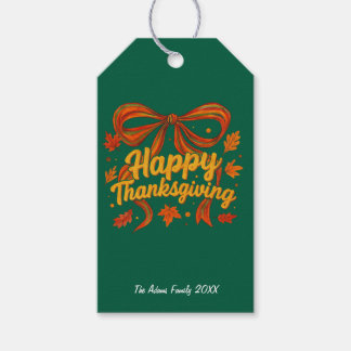 Etiqueta Para Presente Feliz Dia de Ação de Graças Presente de gratidão