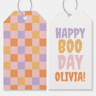 Etiqueta Para Presente Feliz Dia de Boo Cheio de Halloween