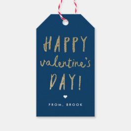 Etiqueta Para Presente Feliz dia de os namorados brilhante Dourado