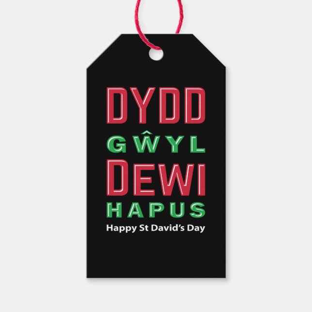 Etiqueta Para Presente Feliz Dia de São David 5 (Frente)