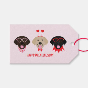 Etiqueta Para Presente Feliz Dia dos Namorados Cachorros do Labrador Retr
