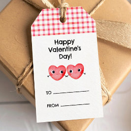 Etiqueta Para Presente Feliz Dia dos Namorados com corações de bebê fofos