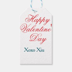 Etiqueta Para Presente Feliz dia dos namorados nome vermelho azul xoxo am