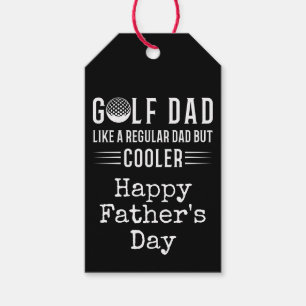 Etiqueta Para Presente Feliz Dia dos Pais em preto para pai de golfe