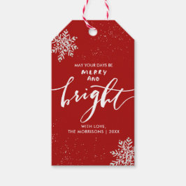 Etiqueta Para Presente Feliz E Bright Flocos De Neve Xadrez Buffalo