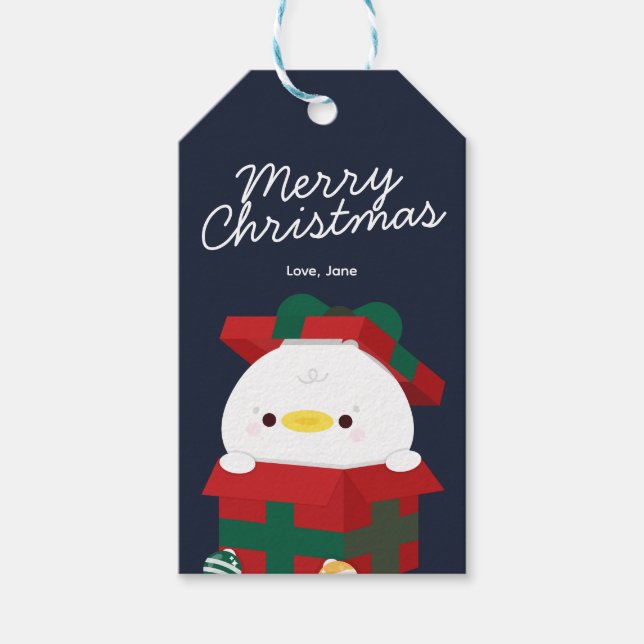 Etiqueta Para Presente Feliz e Simples Feliz Natal (Frente)