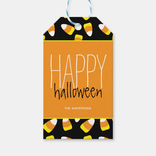 Etiqueta Para Presente Feliz Halloween Personalizado (Frente)