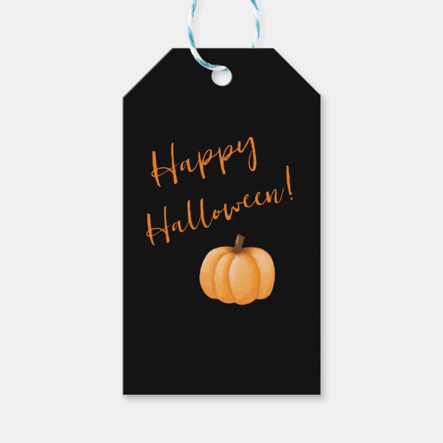 Etiqueta Para Presente Feliz Halloween-Pumpkin- (Frente)