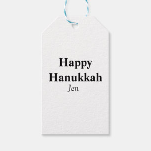 Etiqueta Para Presente Feliz Hanukkah, seu nome de imagem de texto editáv