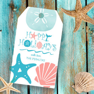 Etiqueta Para Presente Feliz mar  Praia do Natal