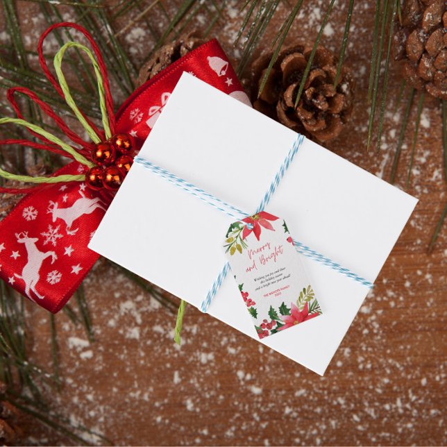 Etiqueta Para Presente Feliz moderna e Script de Natal (Criador carregado)