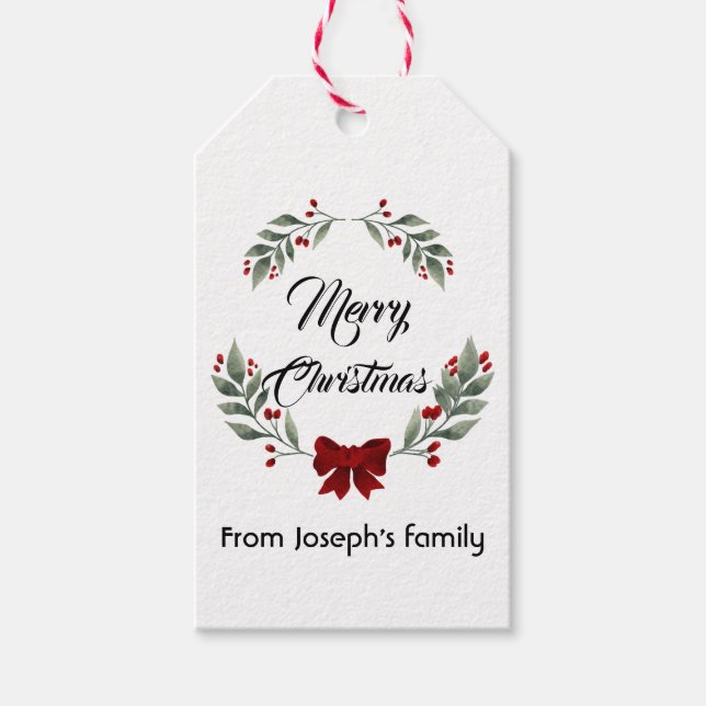 Etiqueta Para Presente Feliz Natal (Frente)