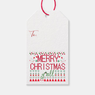 Etiqueta Para Presente Feliz Natal a todos design de Suéter Feio