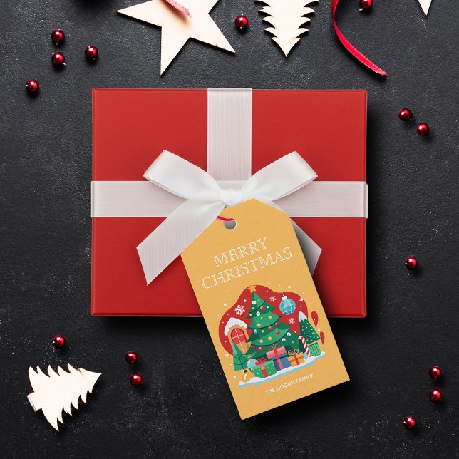 Etiqueta Para Presente Feliz Natal Adorável (Cute Merry Christmas Gift Tags)