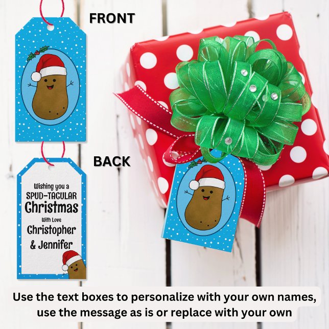 Etiqueta Para Presente Feliz Natal Batata Personalizado (Criador carregado)