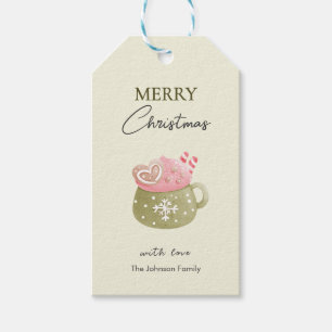 Etiqueta Para Presente Feliz Natal Biscoito Caneca Cacau Pastel