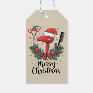 Etiqueta Para Presente Feliz Natal Cabeleireiro Cabelereira Xmas Cabelo