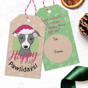 Etiqueta Para Presente Feliz Natal Cartoon Cachorro Garoto