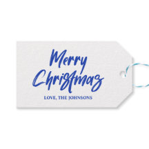 Feliz Natal com Letra de Pincel Moderna Azul