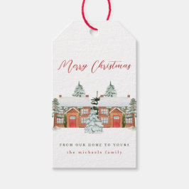 Etiqueta Para Presente Feliz Natal de Nossa Casa para a Sua