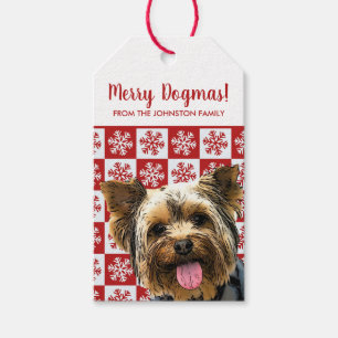 Etiqueta Para Presente Feliz Natal Dogmas Yorkie Terrier Yorkshire