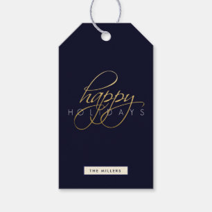 Etiqueta Para Presente Feliz Natal Dourado