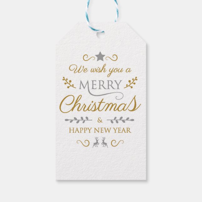 Etiqueta Para Presente Feliz Natal e Feliz ano novo (Verso)