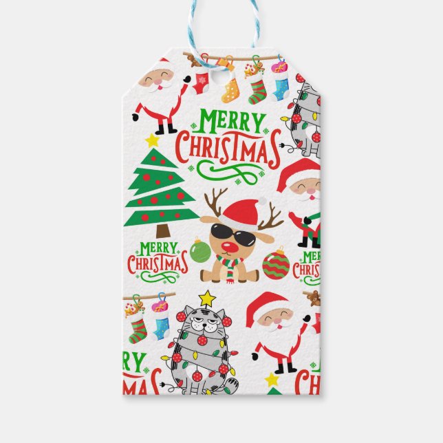 Etiqueta Para Presente Feliz Natal Festivity (Frente)