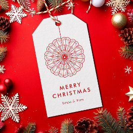 Etiqueta Para Presente Feliz Natal floral minimalista moderna