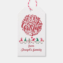 Etiqueta Para Presente Feliz Natal Gnomos