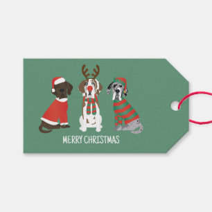 Etiqueta Para Presente Feliz Natal - Grande Dane Dogs