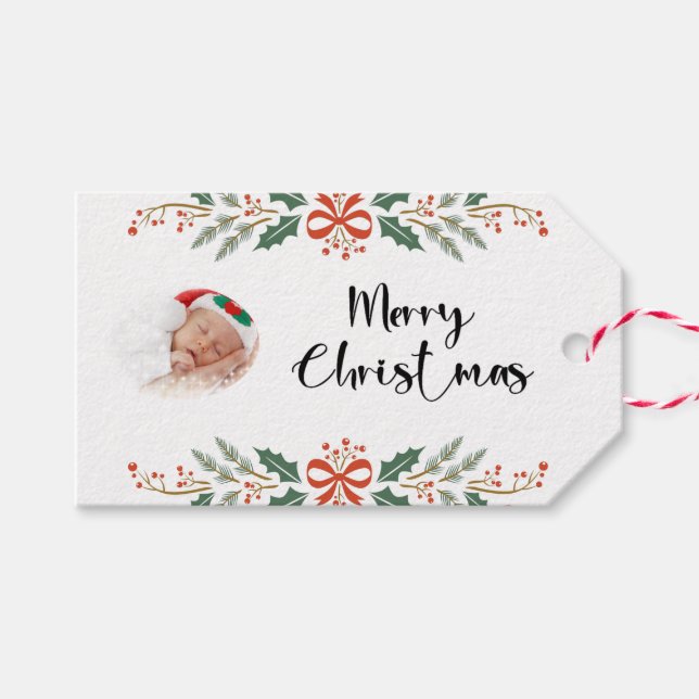 Etiqueta Para Presente Feliz Natal Holiday Modern (Frente (horizontal))