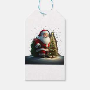 Etiqueta Para Presente "Feliz Natal: Ícones Festivos Design de Moda"