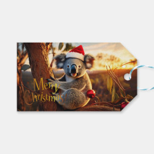 Etiqueta Para Presente Feliz Natal Koala sentado em Gumtree