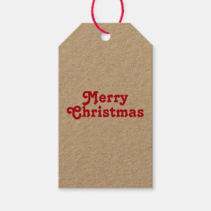 Etiqueta Para Presente Feliz Natal - Letras vermelhas bonitinhas