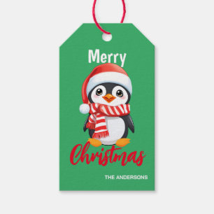Etiqueta Para Presente Feliz Natal Mãe Papais noeis de pinguins Kid Scarf