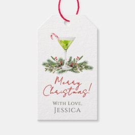 Etiqueta Para Presente Feliz Natal Martini de Cana de Açúcar e Azevinho