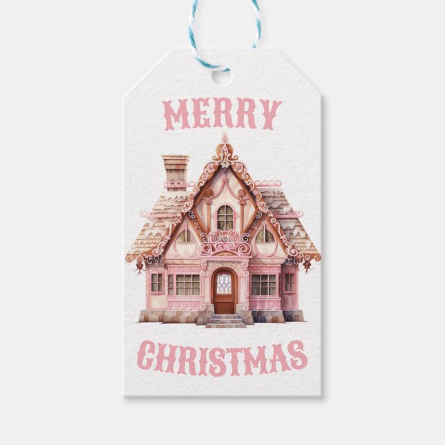 Etiqueta Para Presente "Feliz Natal" Pão de Gingerpão Natal (Frente)