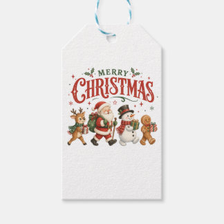 Etiqueta Para Presente Feliz Natal Papai Noel e Amigos