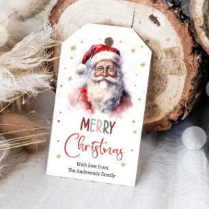 Etiqueta Para Presente Feliz Natal Papai Noel Família Obrigado Presente