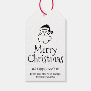 Etiqueta Para Presente Feliz Natal Papais noeis brancos pretos personaliz