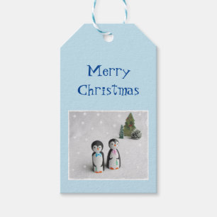 Etiqueta Para Presente Feliz Natal para o Pinguim