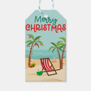 Etiqueta Para Presente Feliz Natal Praia