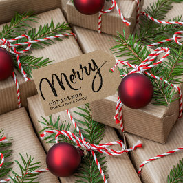 Etiqueta Para Presente Feliz Natal Rustico