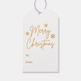 Etiqueta Para Presente Feliz Natal Saudação Dourada