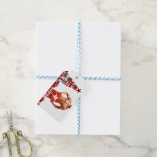Etiqueta Para Presente Feliz Natal SlipperyJoe prata branca