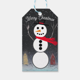 Etiqueta Para Presente Feliz Natal Snowman